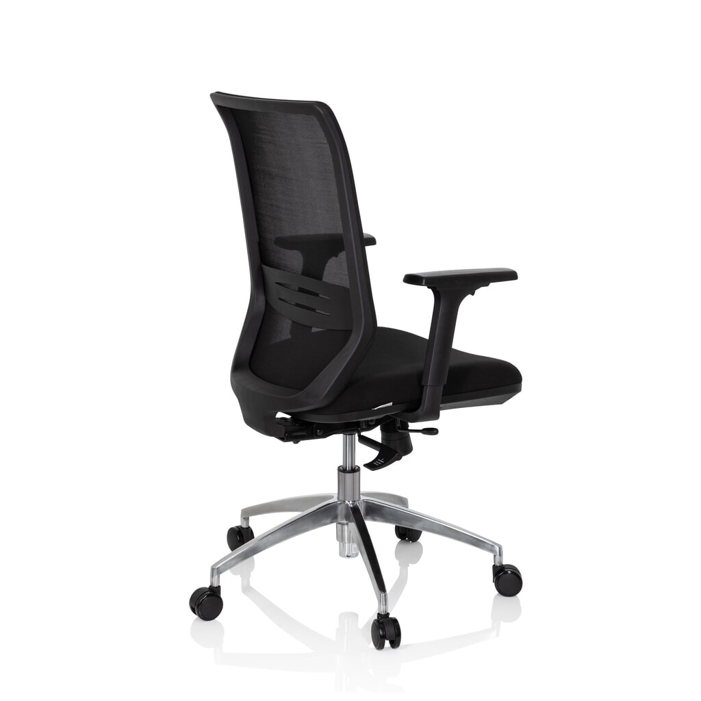 N° de l'image du produit 5 : Siège de bureau / siège pivotant hjh OFFICE PROFONDO tissu/maille, noir