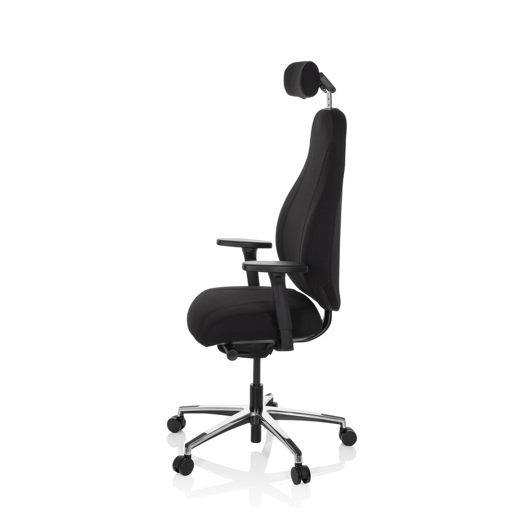 N° de l'image du produit 9 : Siège de bureau / siège pivotant hjh OFFICE RESISTIO tissu, noir