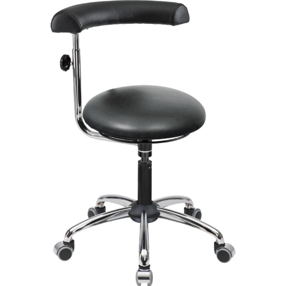 N° de l'image du produit 1 : Siège de travail pivotant, tabouret Comfort, assise similicuir ronde, hauteur d'assise 425 à 500 mm, roulettes