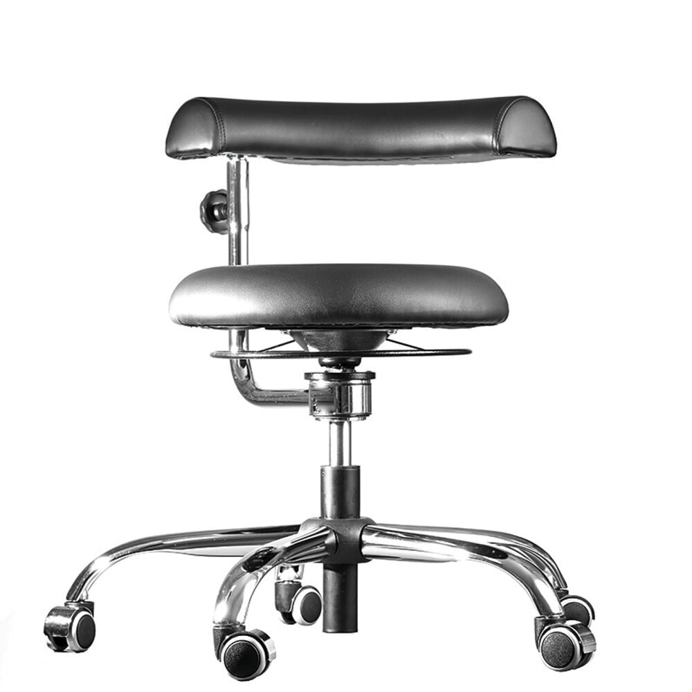 N° de l'image du produit 3 : Siège de travail pivotant, tabouret Comfort, assise similicuir ronde, hauteur d'assise 425 à 500 mm, roulettes