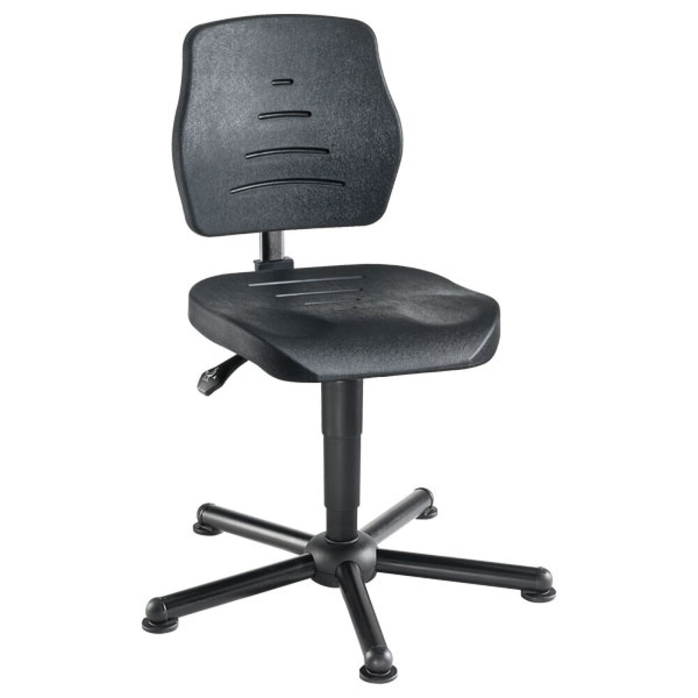 Illustration du produit: Siège de travail pivotant Workster Komplex XXL, supporte jusqu’à 150 kg, base en acier, patins