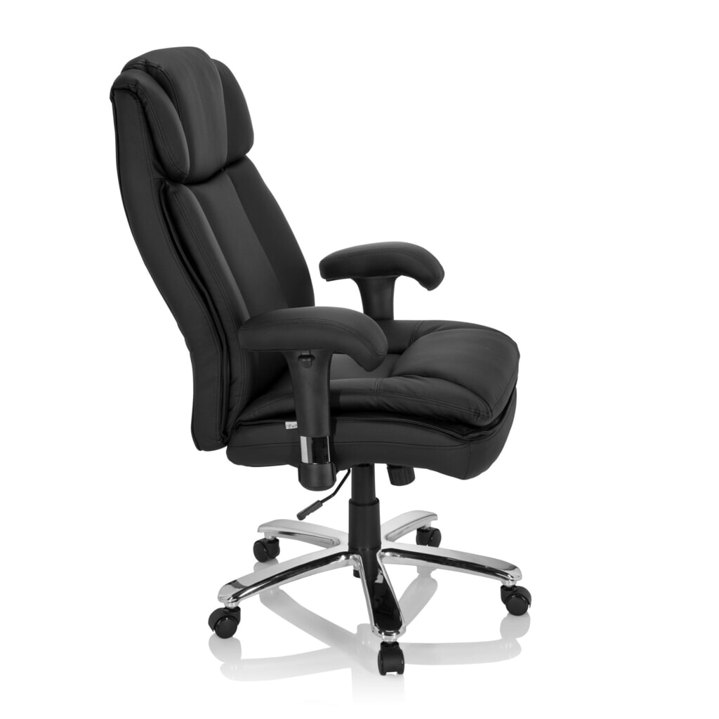Siège pour personne forte / siège de bureau hjh OFFICE BUILDER XXL I PU similicuir, noir N° de l'image du produit 3 : Siège pour personne forte / siège de bureau hjh OFFICE BUILDER XXL I PU similicuir, noir