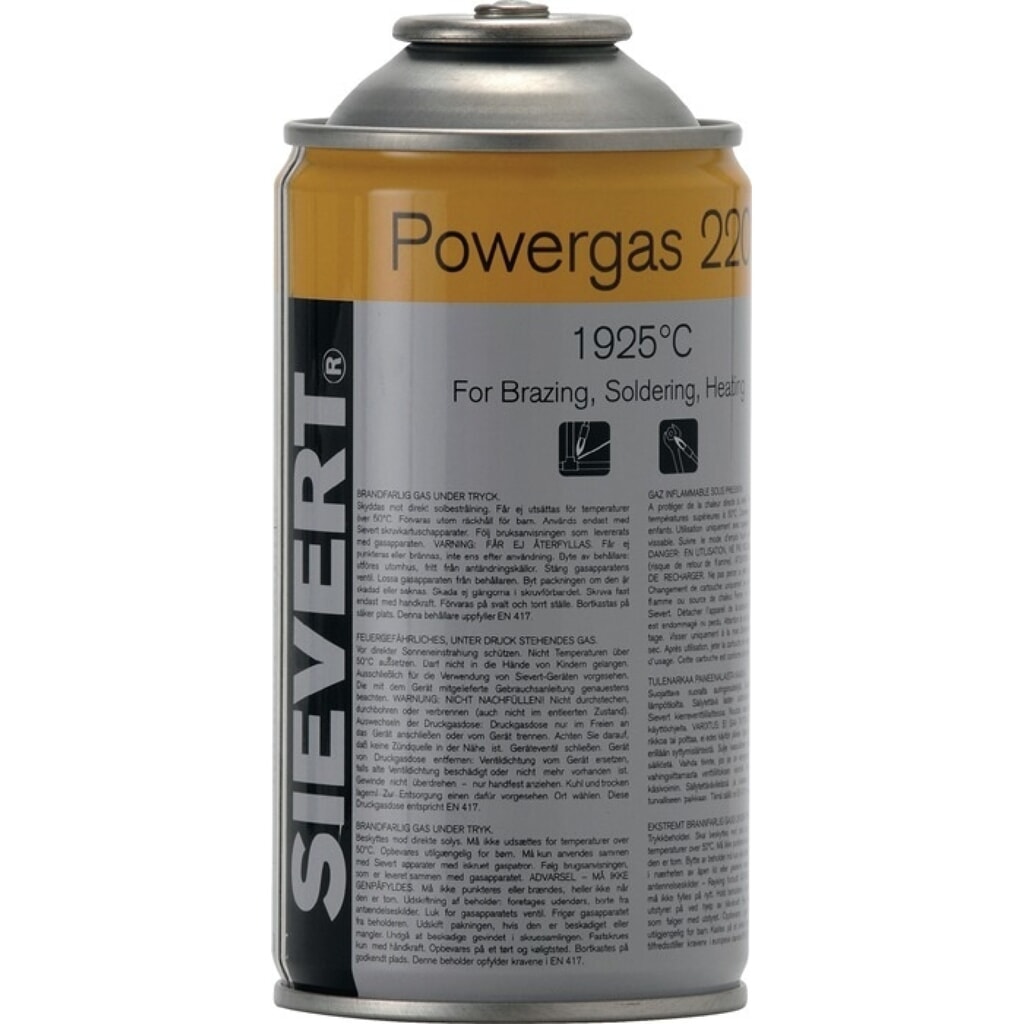SIEVERT Schraubkartusche Powergas 2203, 175 g 300 ml, 1925 °C Illustration du produit: SIEVERT Schraubkartusche Powergas 2203, 175 g 300 ml, 1925 °C
