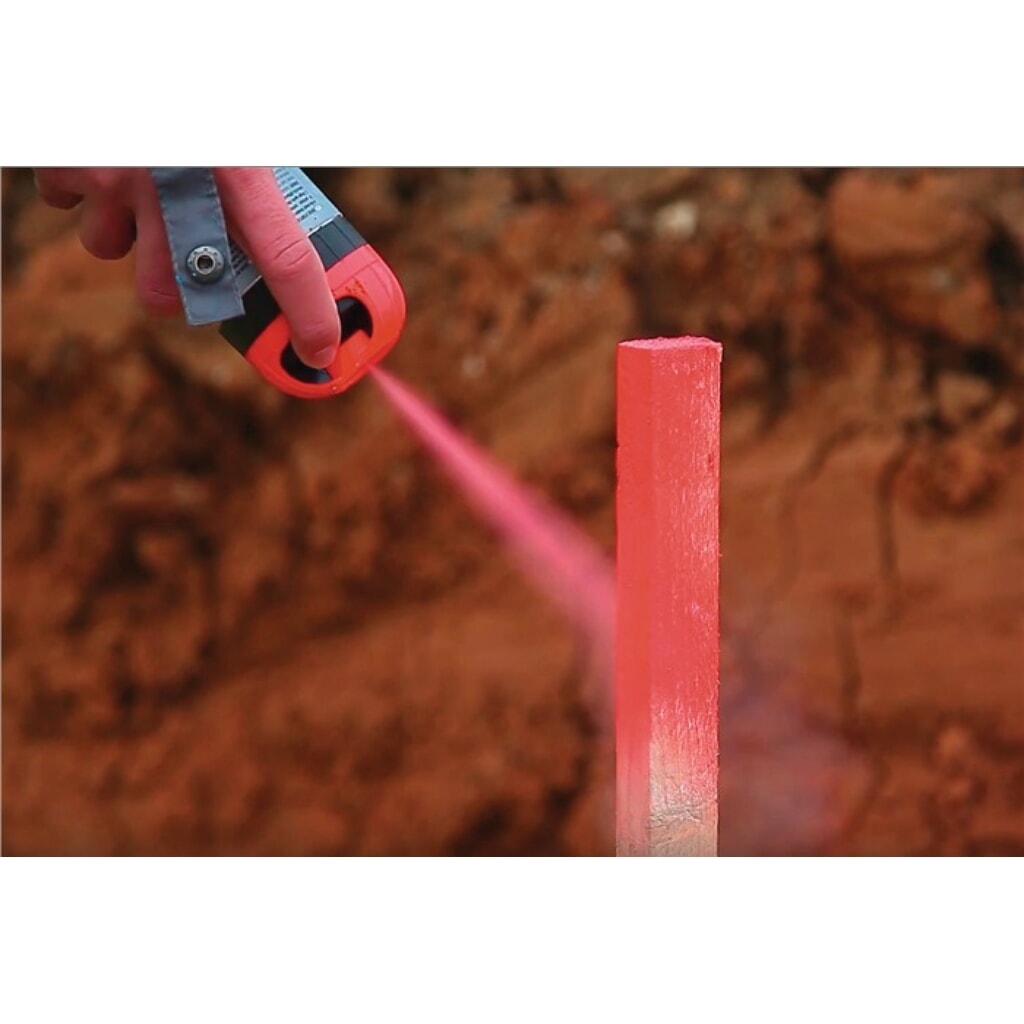 N° de l'image du produit 4 : Traceur de chantier FLUO TP rouge fluo 500 ml bombe aérosol SOPPEC