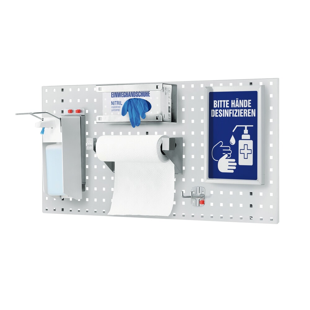 Illustration du produit: Kappes RasterPlan® Station d’hygiène, plaque perforée, Hxl 450 x 1 000, modèle 1