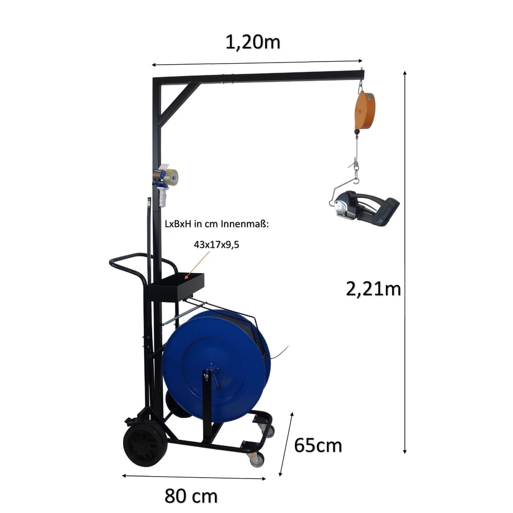 N° de l'image du produit 3 : Station de cerclage BW-XL, avec dispositif de suspension et support