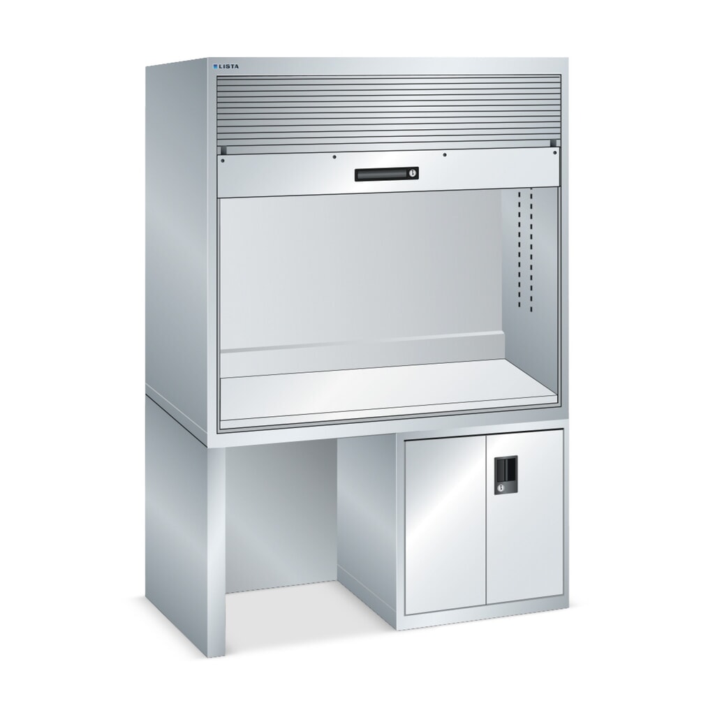Illustration du produit: Station de qualité LISTA 2x36x36E, (lxPxH) 1 434x725x1 900 mm, sans multiprise, gris clair