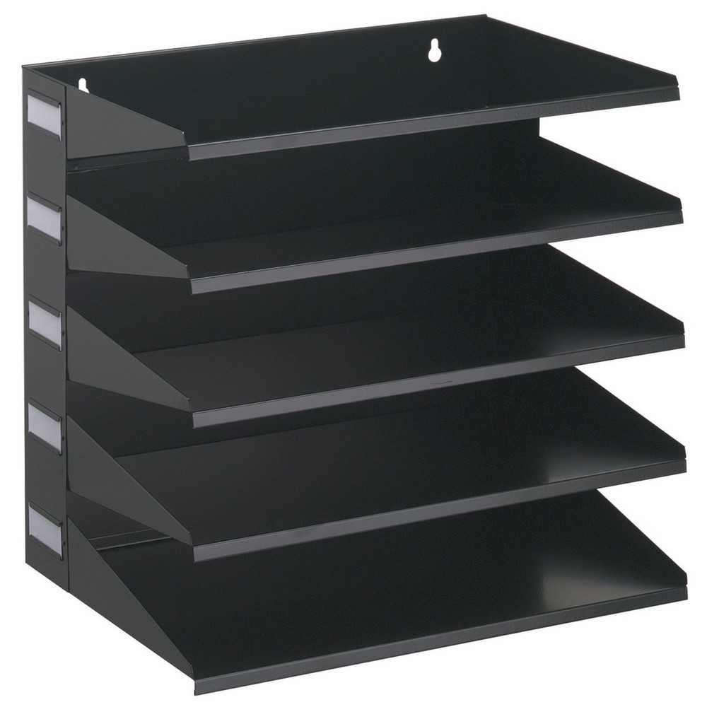Illustration du produit: Station de tri métallique DURABLE, en 5 parties, noir