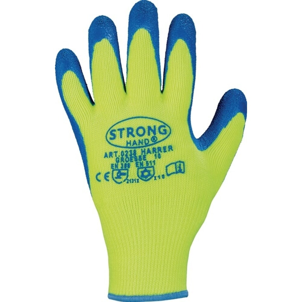 Illustration du produit: STRONGHAND Handschuhe Harrer Gr.10 gelb/blau EN 388
