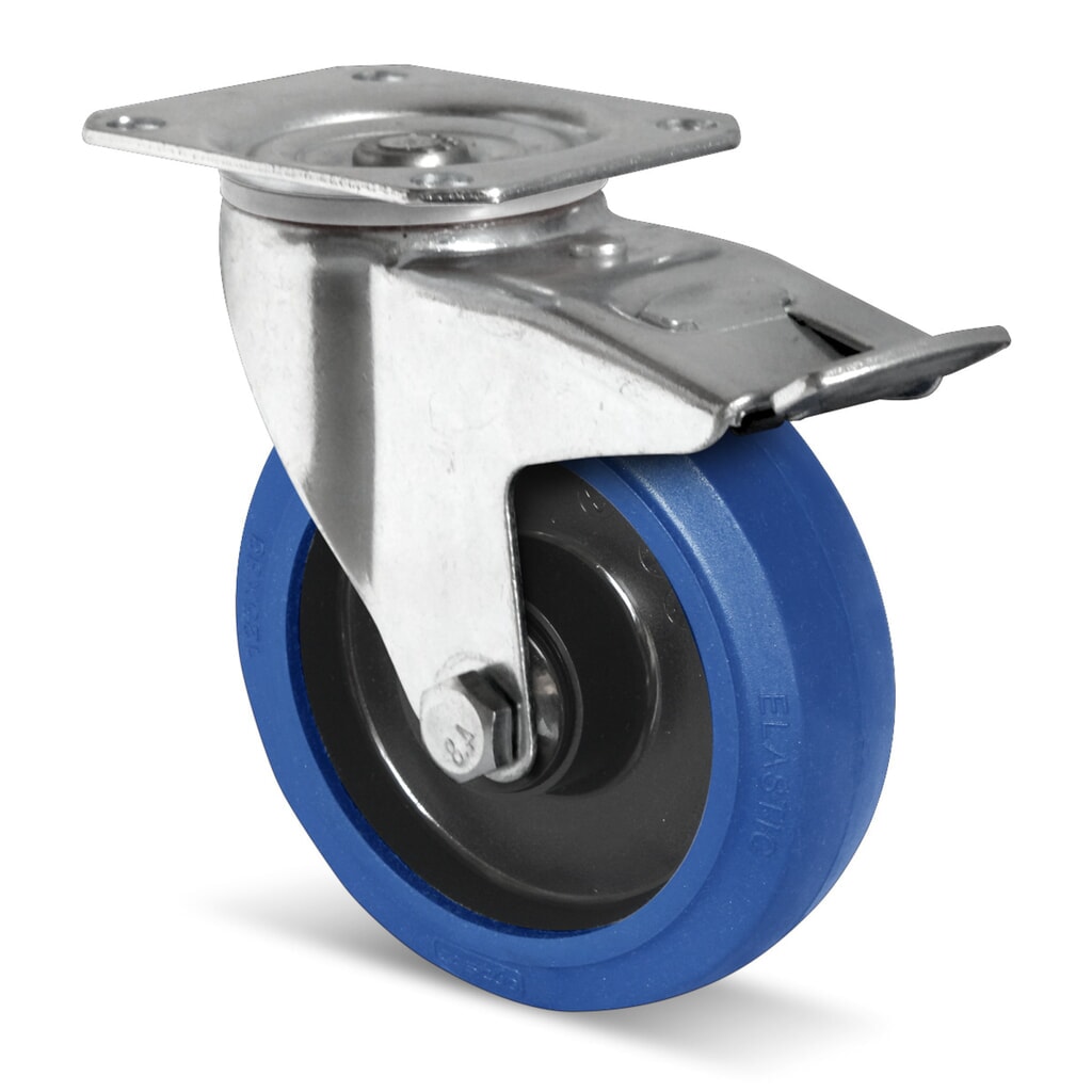 Supplément pour jeu de roues facultatifs, caoutchouc élastique Ø 125 mm, pour un déplacement souple N° de l'image du produit 2 : Supplément pour jeu de roues facultatifs, caoutchouc élastique Ø 125 mm, pour un déplacement souple