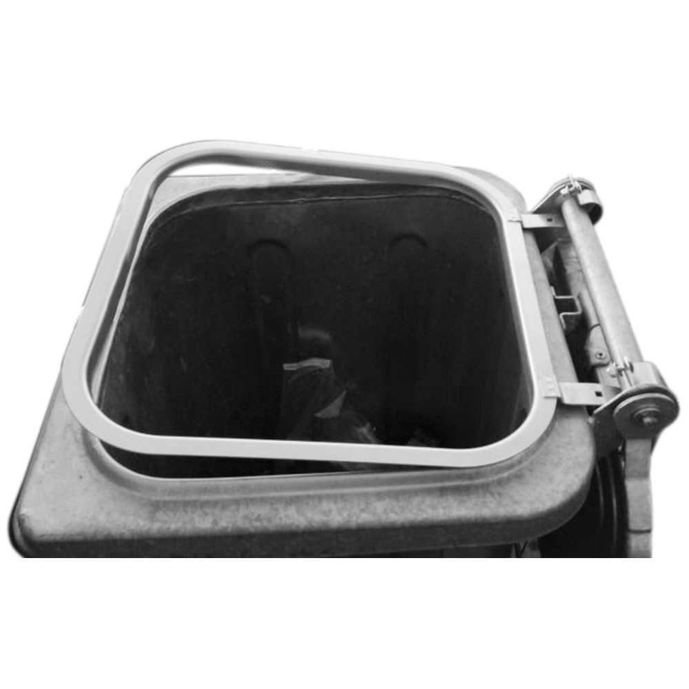 N° de l'image du produit 2 : Support à sacs poubelle pour poubelle en tôle d’acier galvanisée à chaud, 240 litres