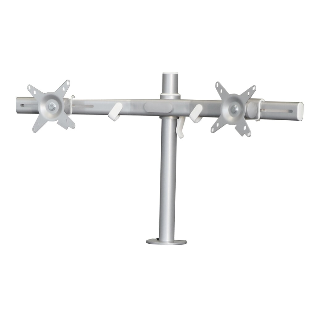 Support d’écran double VESA 75 / 100 pour poste de travail mobile WMD Jungheinrich, horizontal, colonne Illustration du produit: Support d’écran double VESA 75 / 100 pour poste de travail mobile WMD Jungheinrich, horizontal, colonne