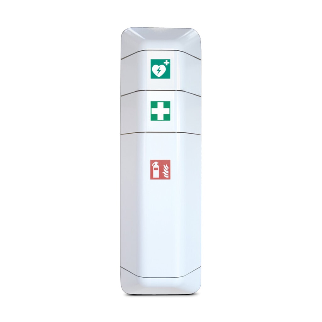 Illustration du produit: Support de défibrillateur pour armoire de stockage d’extincteur, blanche