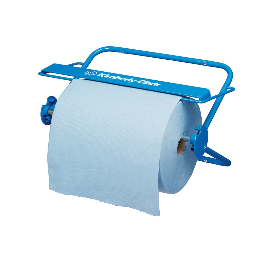 Support de table et mural Kimberly Clark® pour grands rouleaux, bleu Illustration du produit: Support de table et mural Kimberly Clark® pour grands rouleaux, bleu