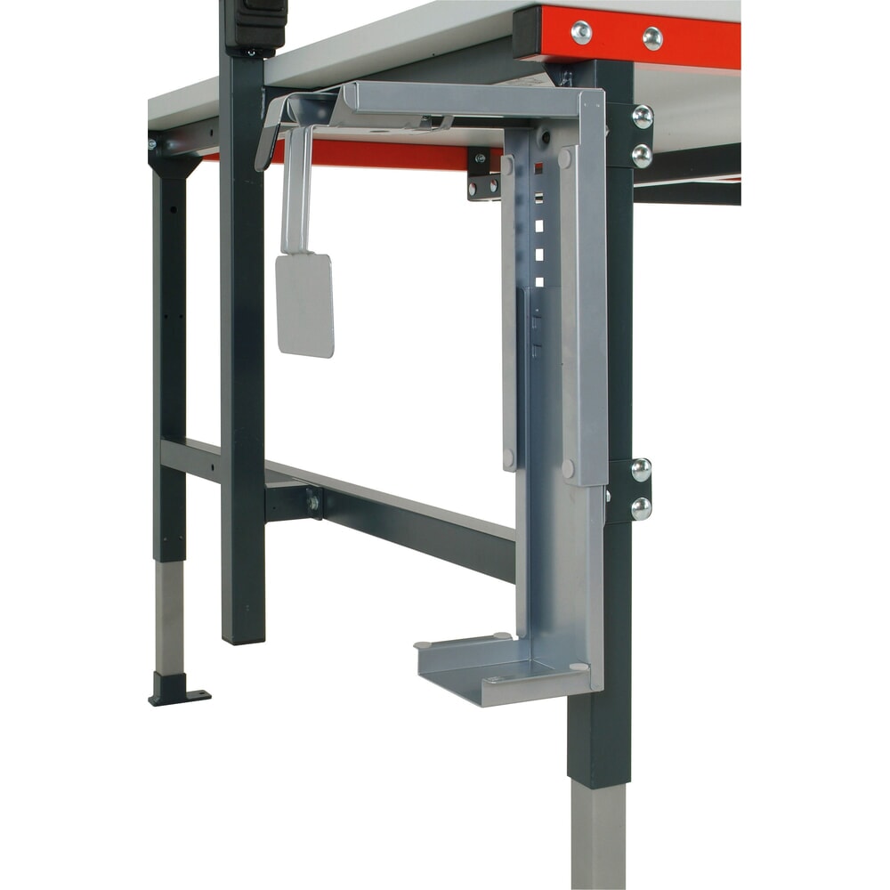N° de l'image du produit 2 : Rocholz support pour PC pour systèmes de table d’emballage, fixable de manière universelle sur les pieds de table, dimensions intérieures H x l 307‑531 x 78‑220 mm