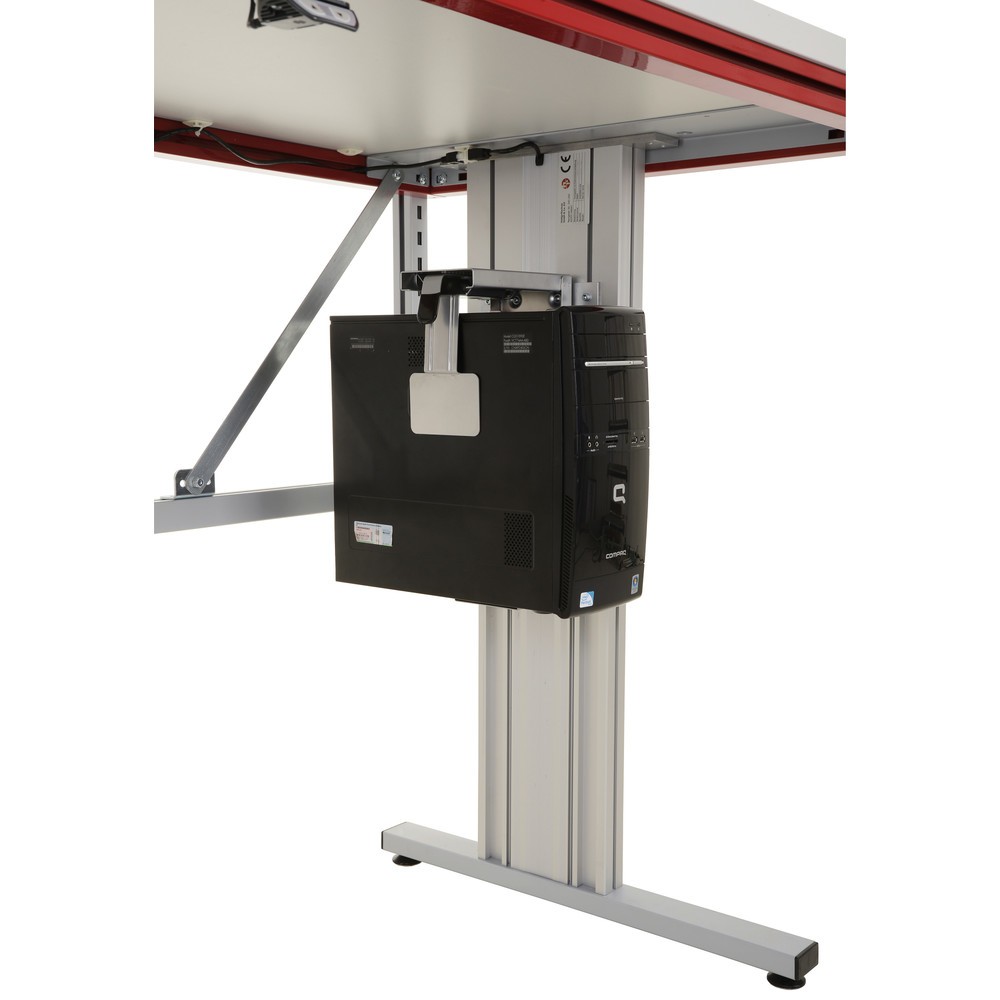 N° de l'image du produit 4 : Rocholz support pour PC pour systèmes de table d’emballage, fixable de manière universelle sur les pieds de table, dimensions intérieures H x l 307‑531 x 78‑220 mm