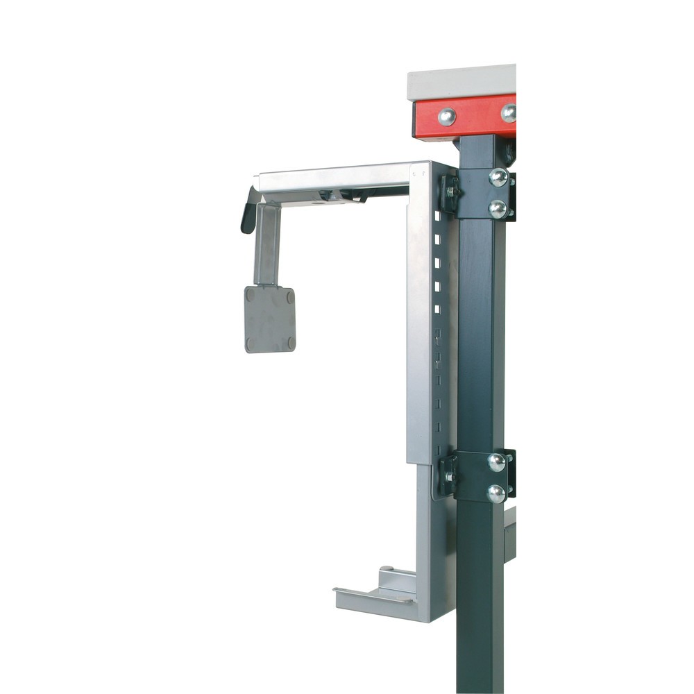 Illustration du produit: Rocholz support pour PC pour systèmes de table d’emballage, fixable de manière universelle sur les pieds de table, dimensions intérieures H x l 307‑531 x 78‑220 mm
