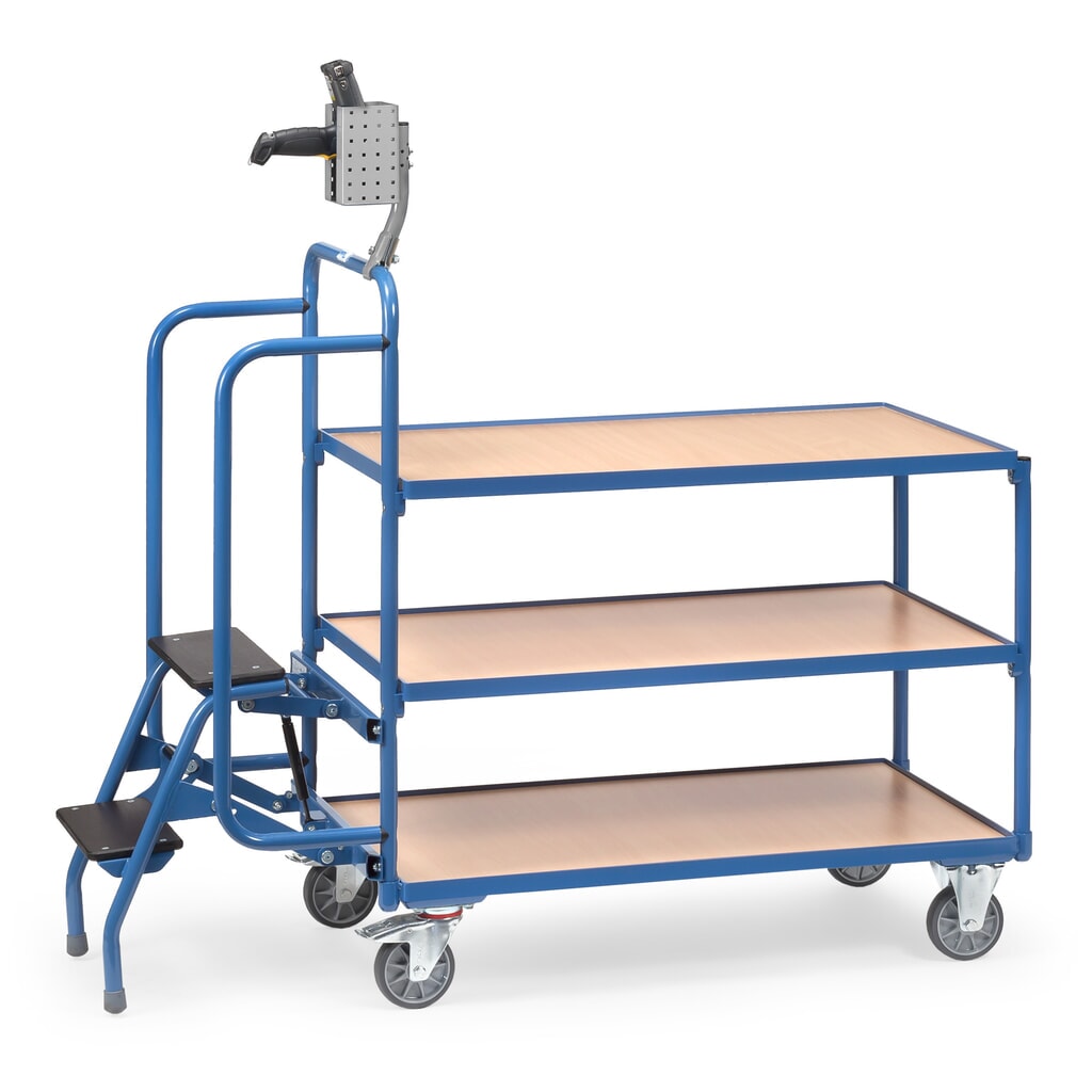 N° de l'image du produit 4 : Support pour lecteur de codes barres pour chariot de préparation des commandes de fetra®, HxlxP 150 x 120 x 87 mm