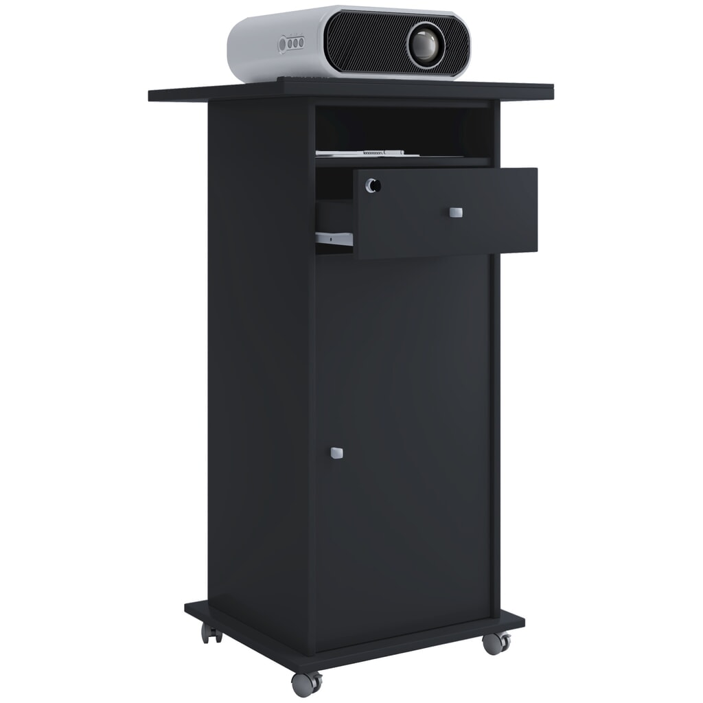 Illustration du produit: Support pour vidéoprojecteur VCM Neta avec porte, noir