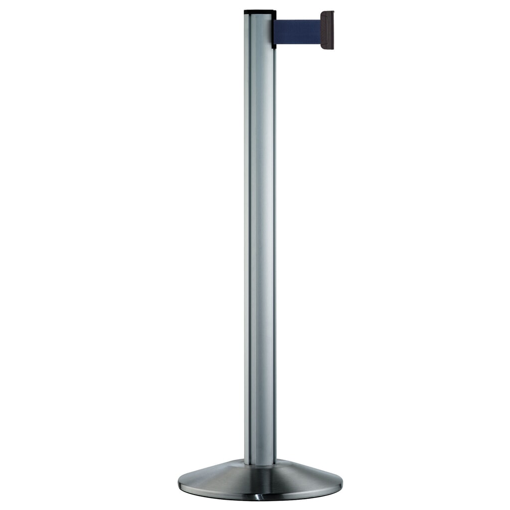 Système de guidage de personnes Extend, poteau satiné, bleu foncé Illustration du produit: Système de guidage de personnes Extend, poteau satiné, bleu foncé