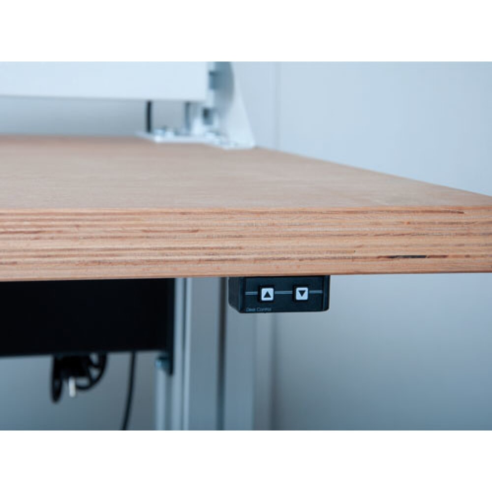N° de l'image du produit 2 : Système de poste de travail, table de base, réglage électrique de la hauteur Bedrunka+Hirth, gris fenêtre