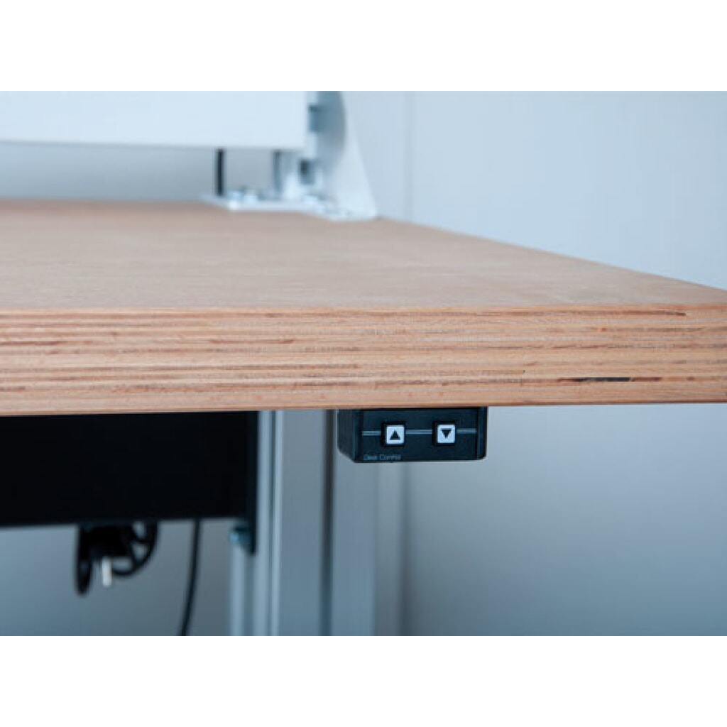 N° de l'image du produit 2 : Kit de système de poste de travail, 2 pièces, réglage de la hauteur électrique Bedrunka+Hirth, bleu clair