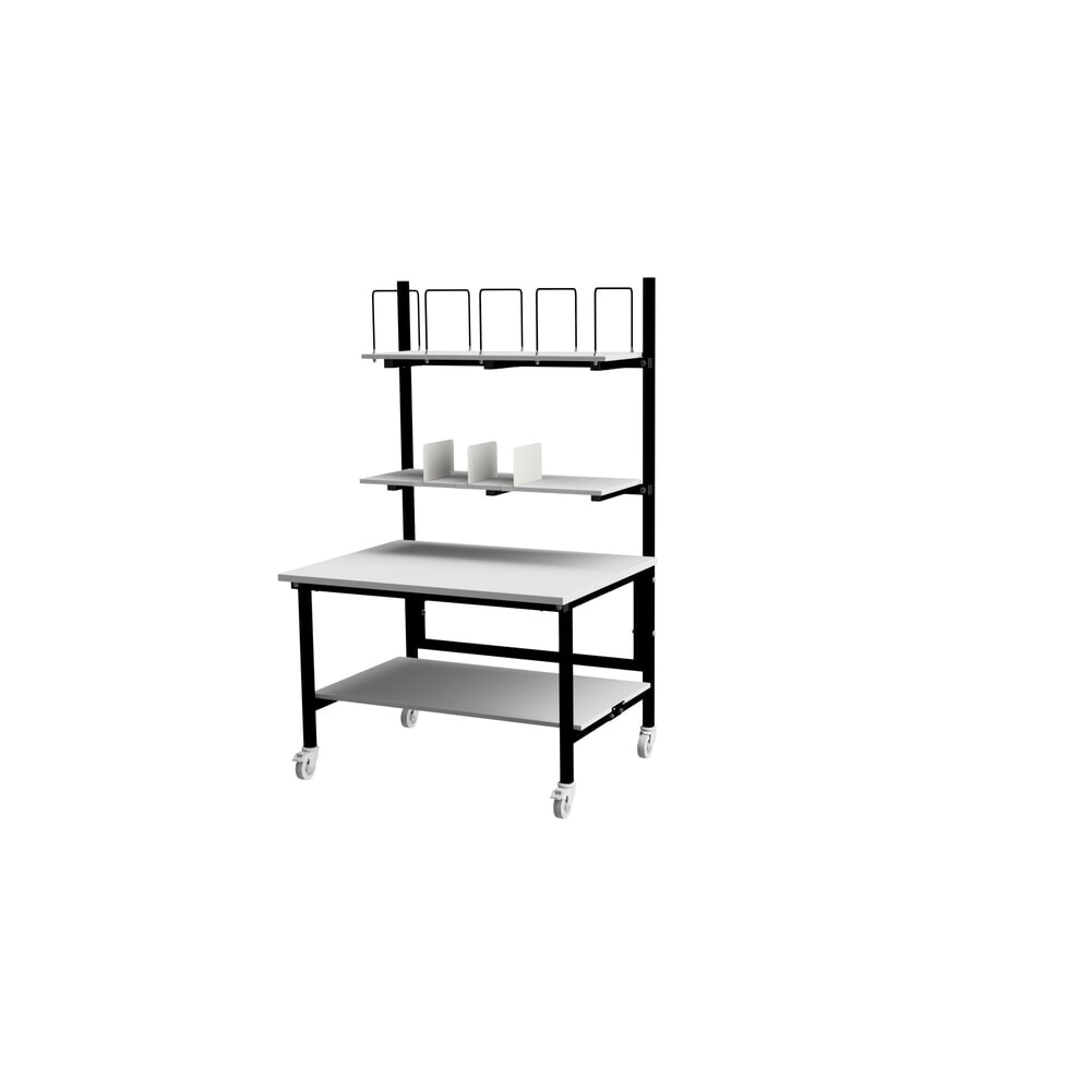Illustration du produit: DAHMEN table d’emballage mobile Kompakt, H x l x P 850 x 1 200 x 900 mm, anthracite