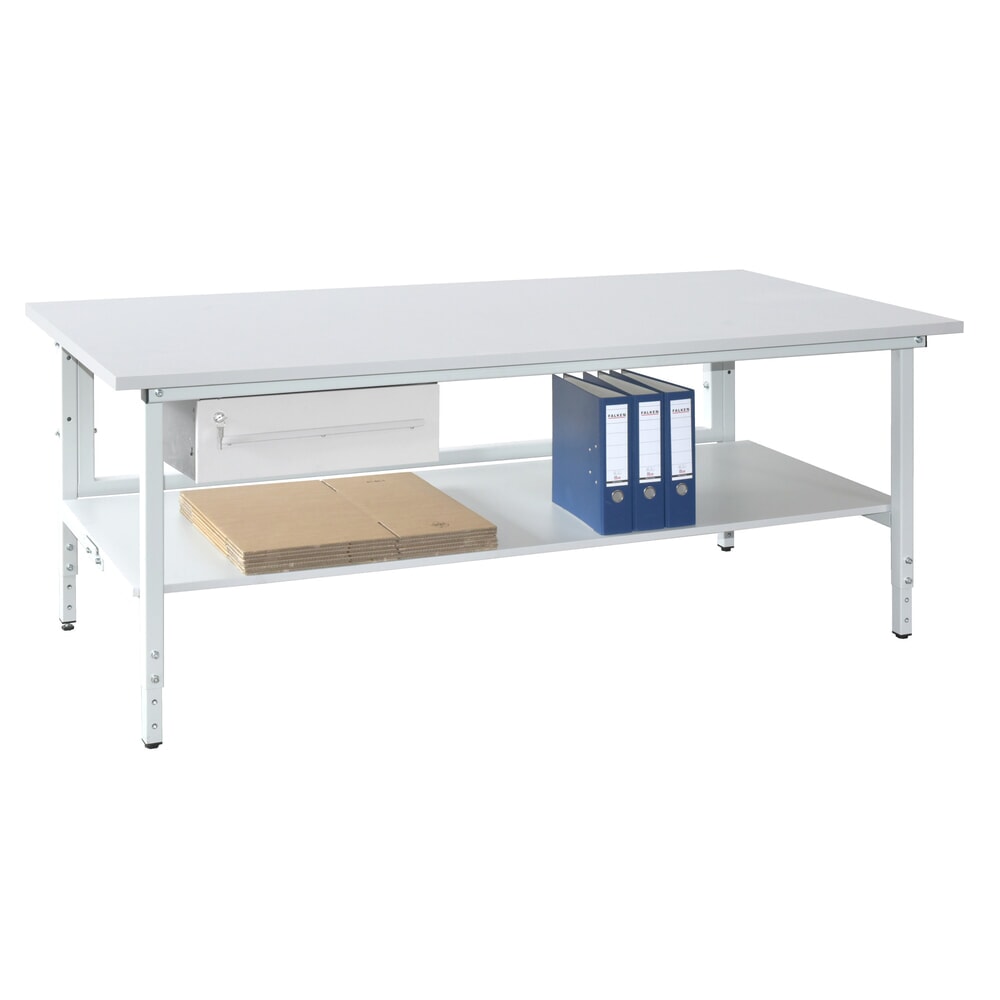 N° de l'image du produit 2 : DAHMEN Table d’emballage Classic réglable manuellement en hauteur, simple face, H x l x P 700-950 x 1 600 x 900 mm