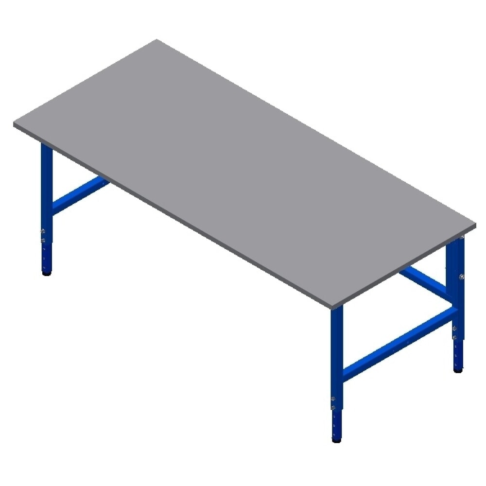 Illustration du produit: DAHMEN Table d’emballage Classic réglable manuellement en hauteur, simple face, H x l x P 700-950 x 2 000 x 900 mm