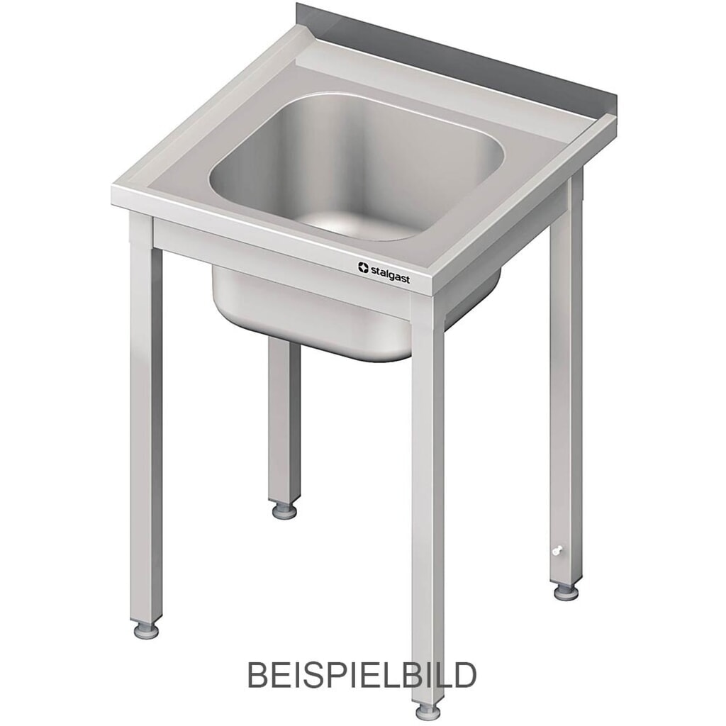Illustration du produit: Table d’évier Stalgast sans fond 600x600x850, avec un bac avec rebord, soudé