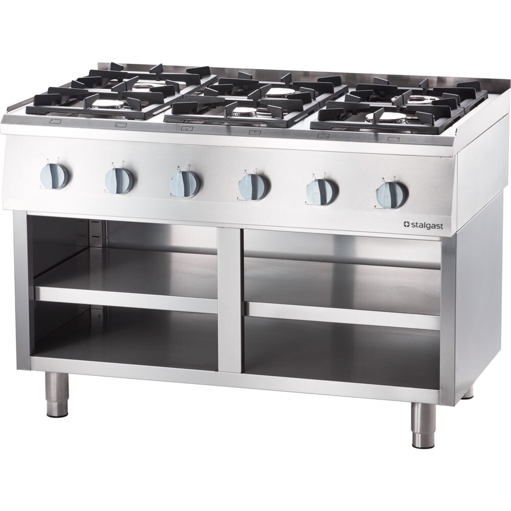 N° de l'image du produit 2 : Table de cuisson gaz Stalgast avec 6 feux (3,5 + 3x5 + 2x7) à poser, Série 700ND