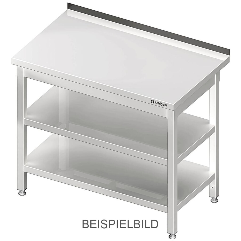 Table de travail Stalgast avec fond de base et plateau intermédiaire, 400 x 600 x 850 mm, sans rebord, soudée Illustration du produit: Table de travail Stalgast avec fond de base et plateau intermédiaire, 400 x 600 x 850 mm, sans rebord, soudée