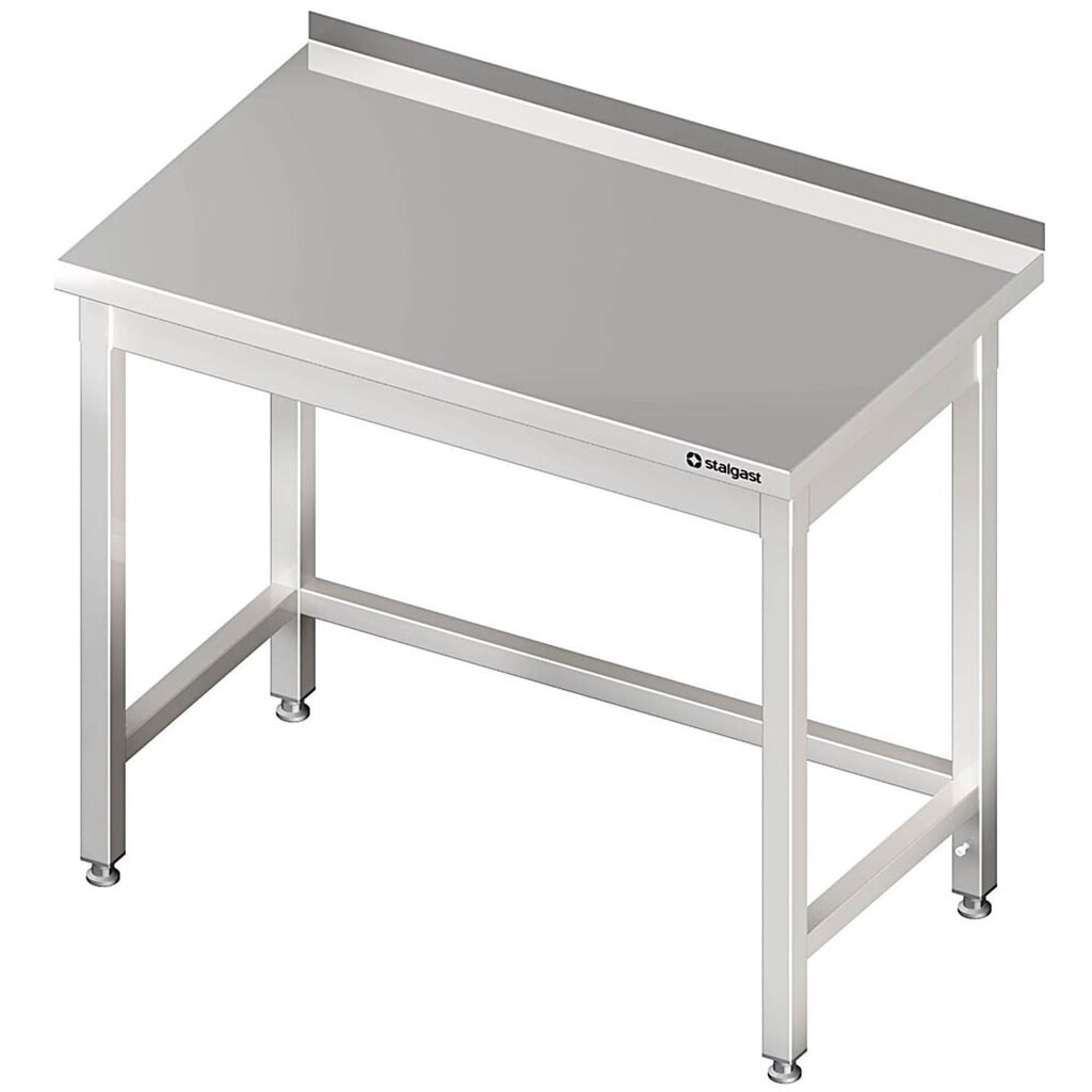 Illustration du produit: Table de travail Stalgast sans fond, 400 x 600 x 850 mm, avec traverse, avec rebord, soudée