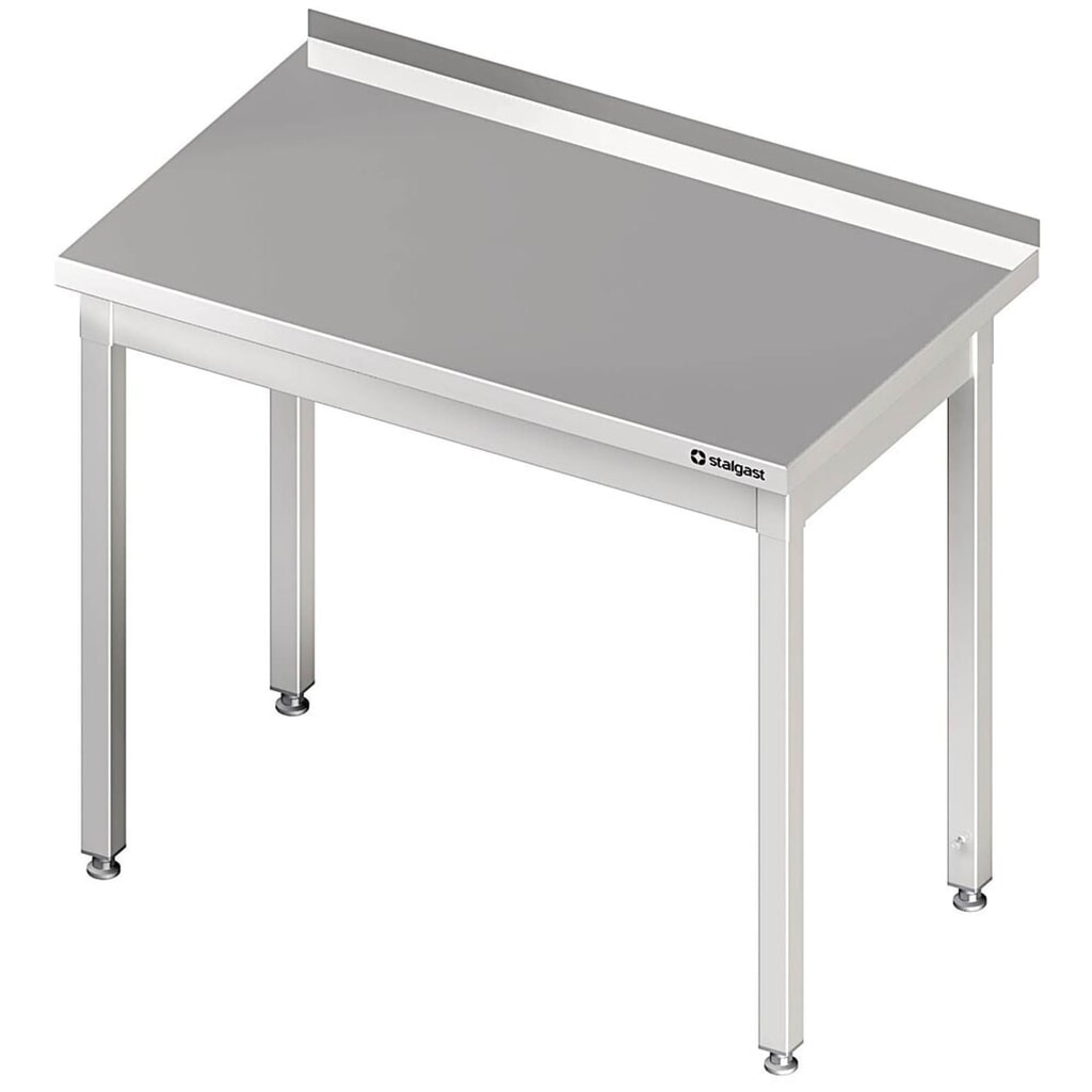 Illustration du produit: Table de travail Stalgast sans fond, 500 x 600 x 850 mm, sans traverse, avec rebord, soudée