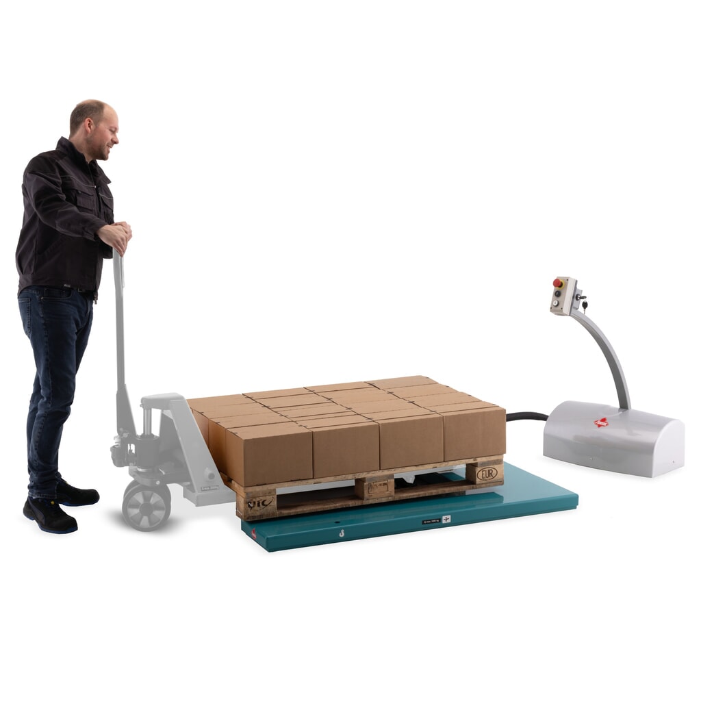N° de l'image du produit 5 : Table élévatrice à ciseaux plats Ameise®, en U, capacité de charge de 1 000 kg