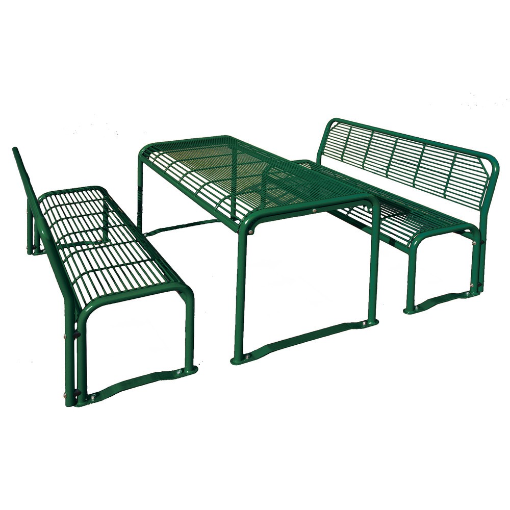 N° de l'image du produit 2 : Table Sevilla, HxlxP 735 x 715 x 1.595 mm, RAL 6009 vert sapin