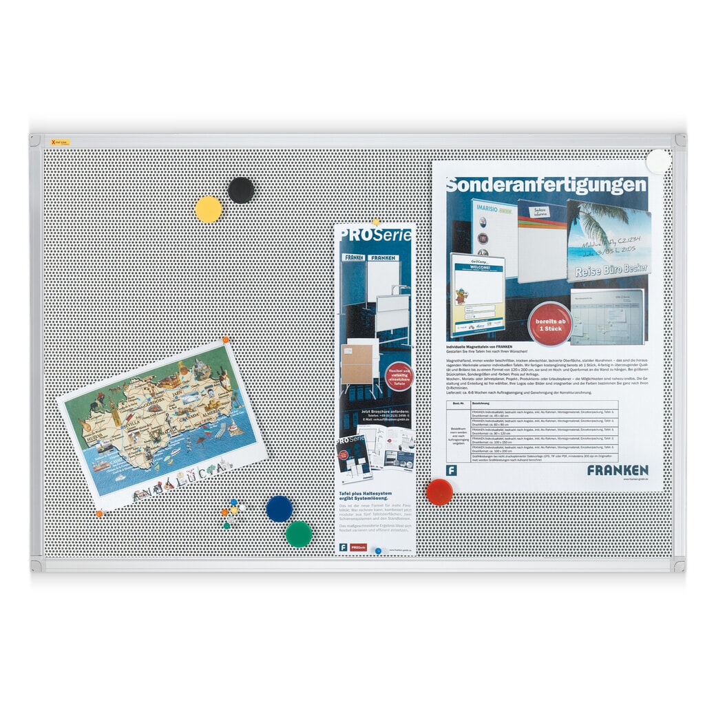 Tableau d’affichage et magnétique FRANKEN X-tra! Line, H x l 450 x 600 mm Illustration du produit: Tableau d’affichage et magnétique FRANKEN X-tra! Line, H x l 450 x 600 mm