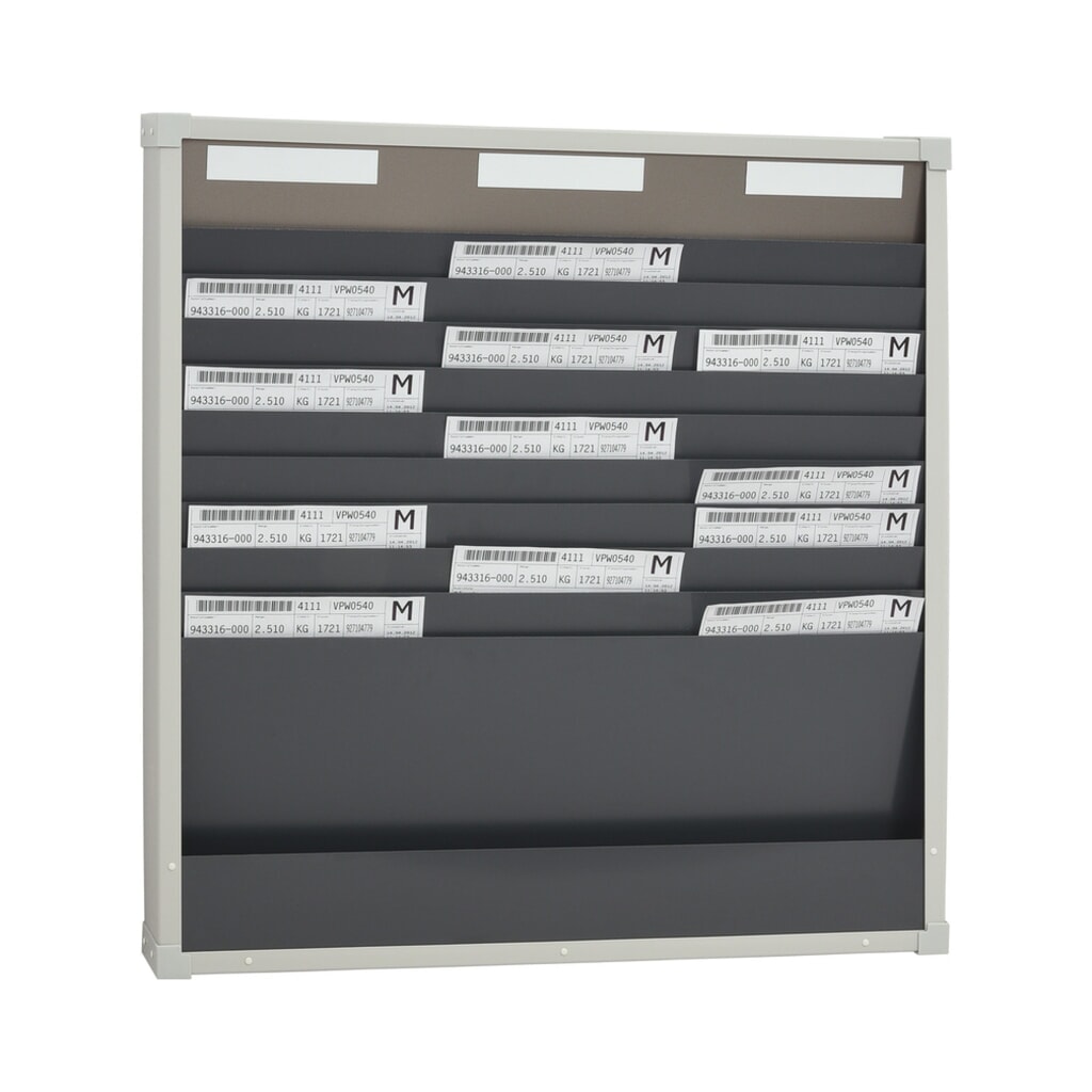 Tableau de tri de cartes, 3 rangées, 10 compartiments pour chacune, H x l 750 x 720 mm Illustration du produit: Tableau de tri de cartes, 3 rangées, 10 compartiments pour chacune, H x l 750 x 720 mm