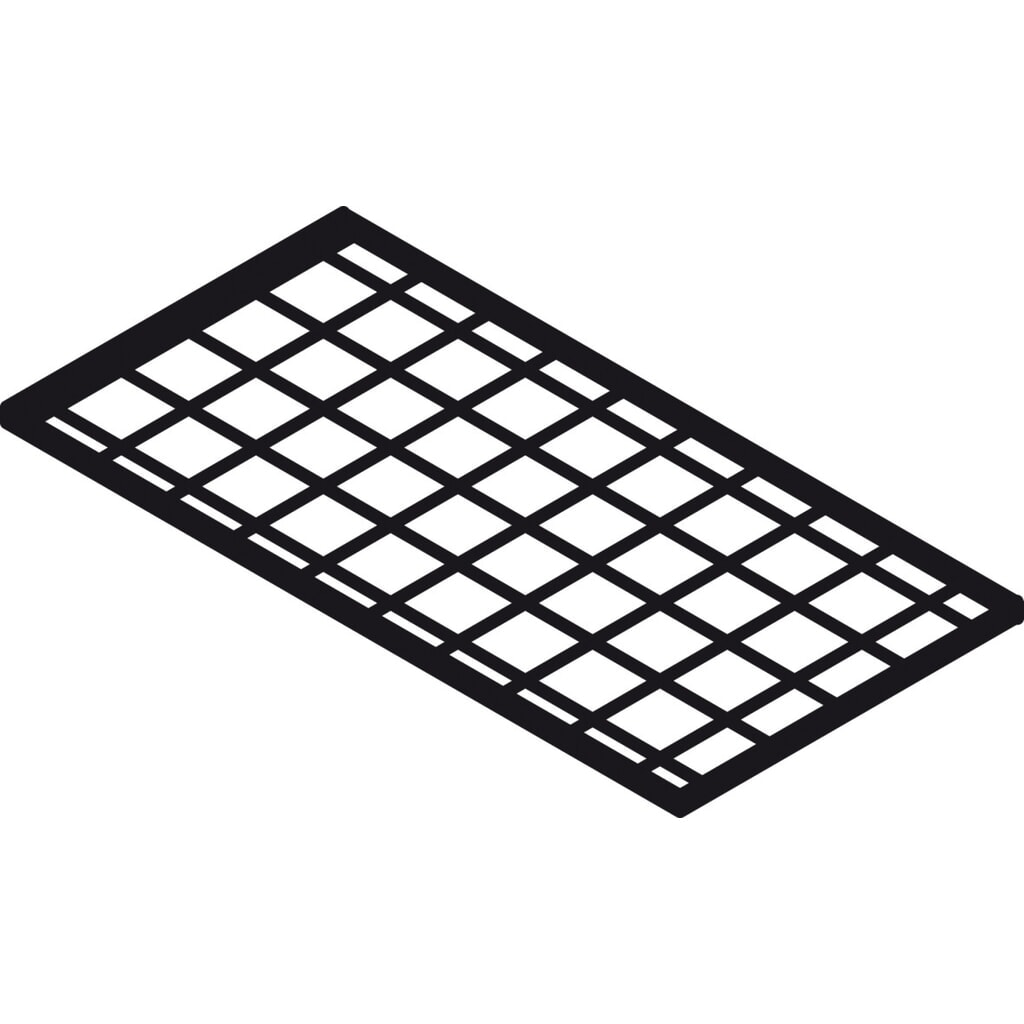 Tablette de rayonnage en caillebotis grille, l 1 000 x P 500 mm, galvanisée Illustration du produit: Tablette de rayonnage en caillebotis grille, l 1 000 x P 500 mm, galvanisée