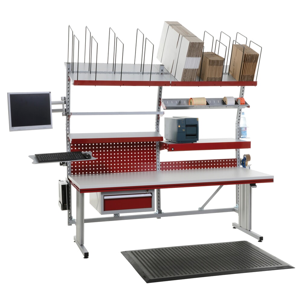 N° de l'image du produit 4 : Rayon extensible pour les Rocholz tables d’emballage système FLEX, H x l x P 140 x 800 x 500 mm
