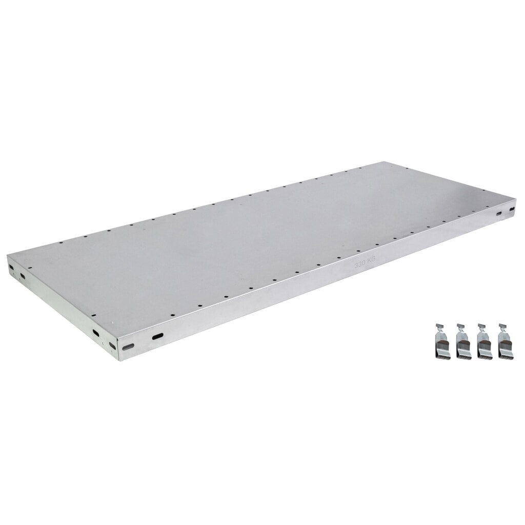 Illustration du produit: Tablette, galvanisée, pour rayonnage à tablettes SCHULTE, montage par enfichage, charge par tablette 330 kg, lxP 1000 x 400 mm