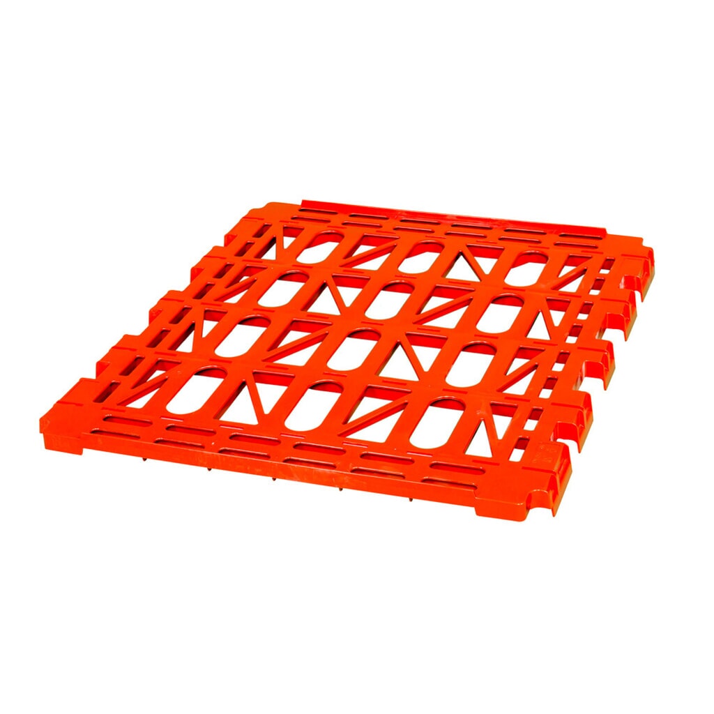 Tablette intermédiaire en HDPE pour conteneur à roulettes Classic à 2 côtés, l x P 710 x 810 mm, rouge feu N° de l'image du produit 2 : Tablette intermédiaire en HDPE pour conteneur à roulettes Classic à 2 côtés, l x P 710 x 810 mm, rouge feu