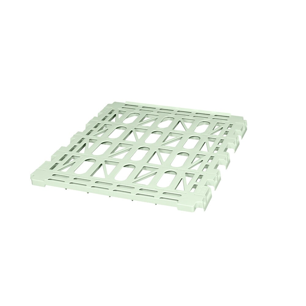 N° de l'image du produit 2 : Tablette intermédiaire en HDPE pour conteneur à roulettes Classic à 2 côtés, l x P 710 x 810 mm, gris silex