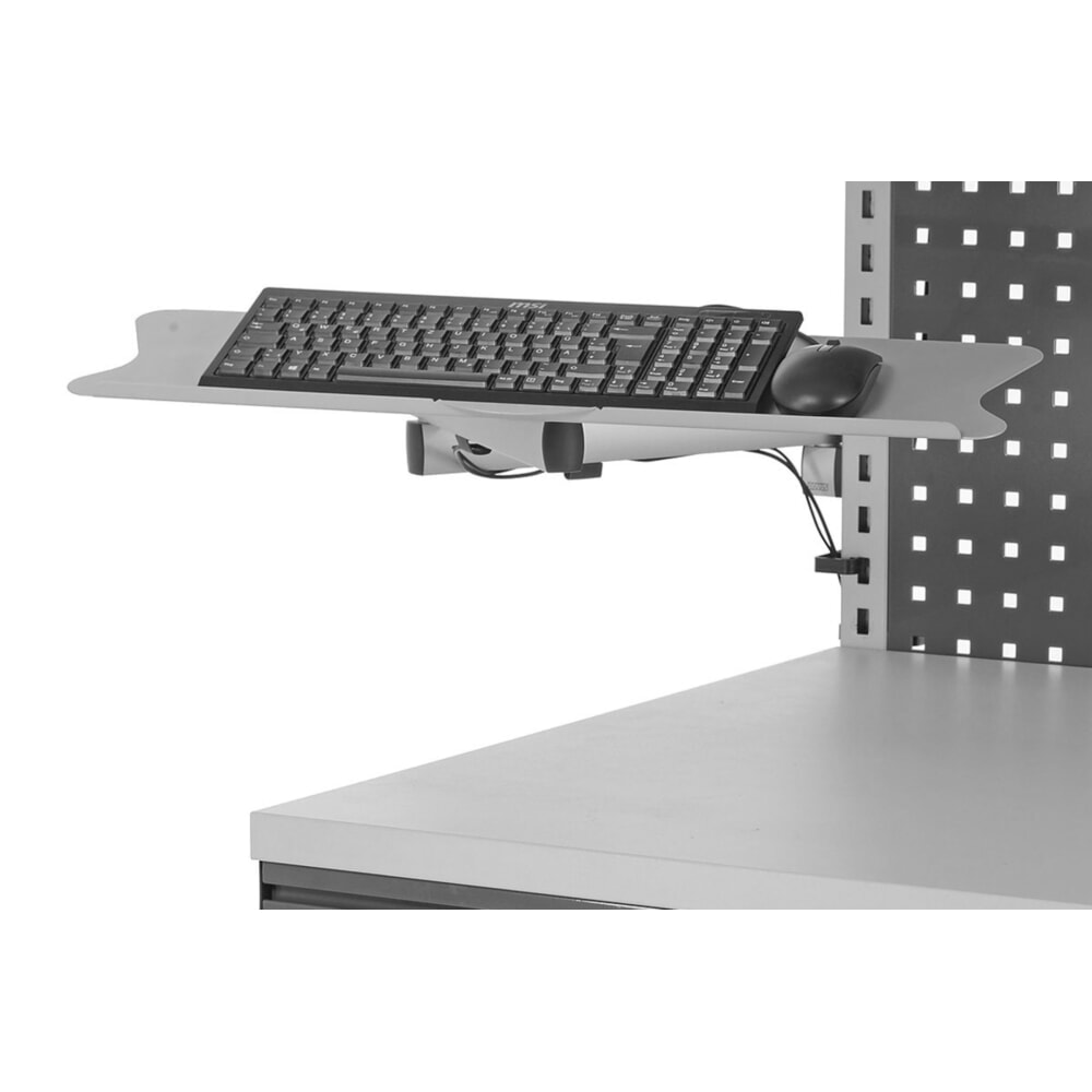 N° de l'image du produit 2 : Plateau pour clavier et souris avec bras articulé pour système de table d’emballage Rocholz, H x l x P 200 x 100 x 455 mm