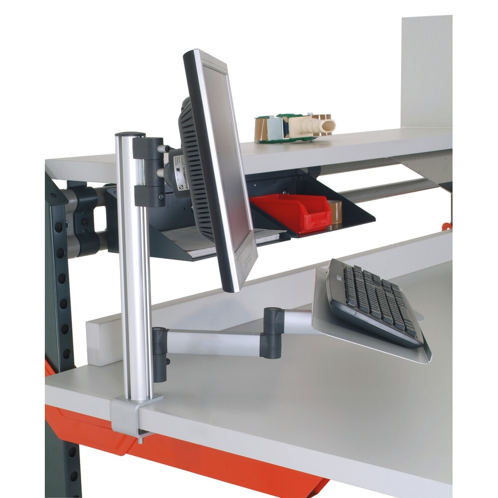 N° de l'image du produit 4 : Plateau pour clavier et souris avec bras articulé pour système de table d’emballage Rocholz, H x l x P 200 x 100 x 455 mm