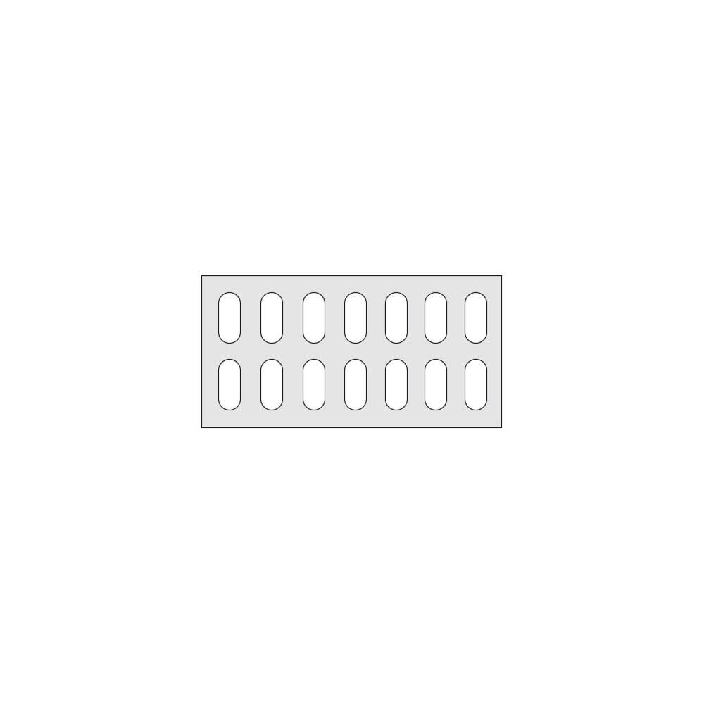 Illustration du produit: Tablette pour Plateau intermédiaire en aluminium, grille Plastique, LxP 750 x 380 mm