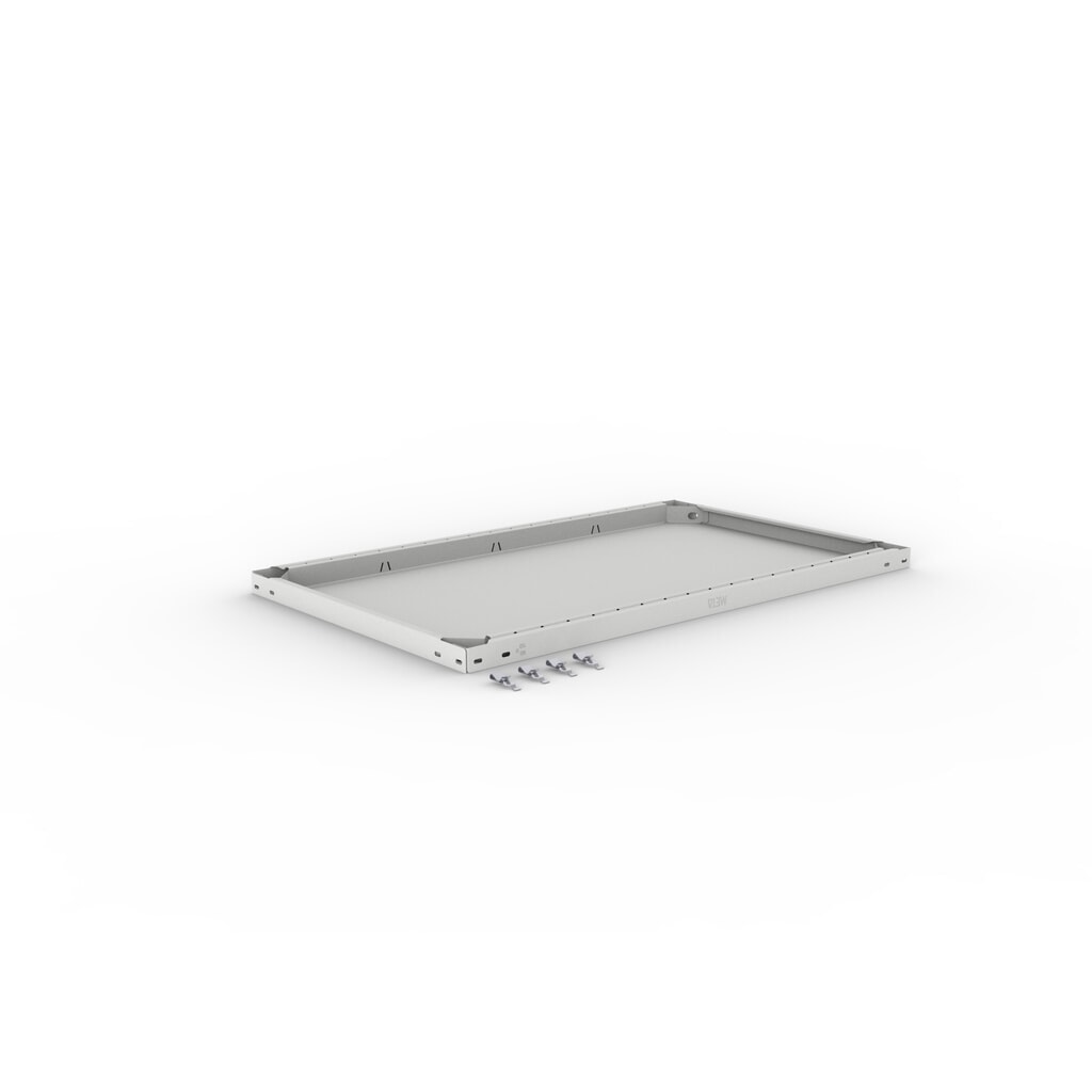 Tablette pour rayonnage à tablettes META système enfichable, FL, 150 kg, gris clair, l x P 1 000 x 600 mm N° de l'image du produit 2 : Tablette pour rayonnage à tablettes META système enfichable, FL, 150 kg, gris clair, l x P 1 000 x 600 mm