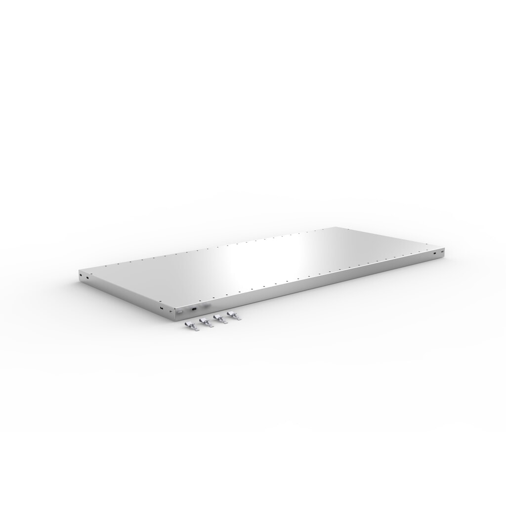 Tablette pour rayonnage à tablettes META système enfichable, charge par tablette 230 kg, galvanisé, l x P 1 300 x 600 mm Illustration du produit: Tablette pour rayonnage à tablettes META système enfichable, charge par tablette 230 kg, galvanisé, l x P 1 300 x 600 mm