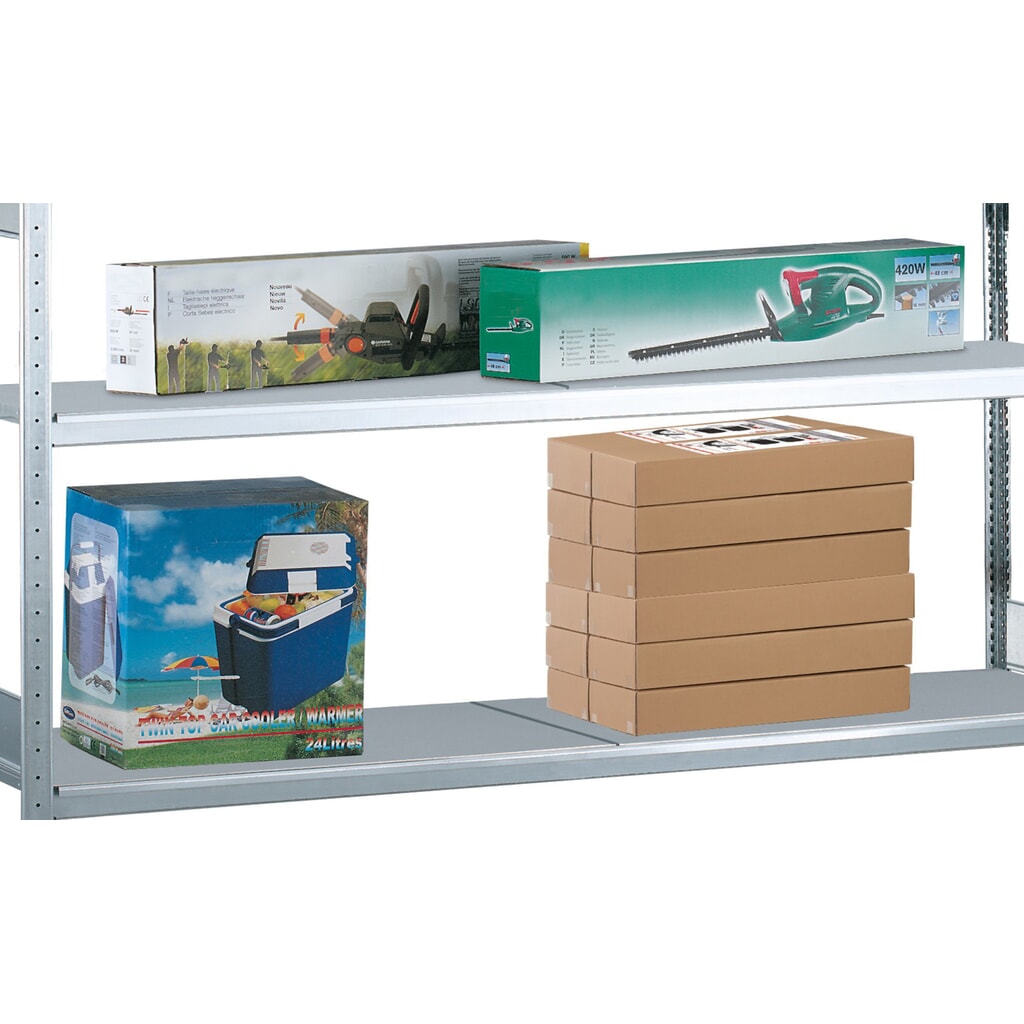 N° de l'image du produit 2 : Tablette pour rayonnage à tablettes SCHULTE, avec paniers grillagés, lxP 2 000 x 400 mm