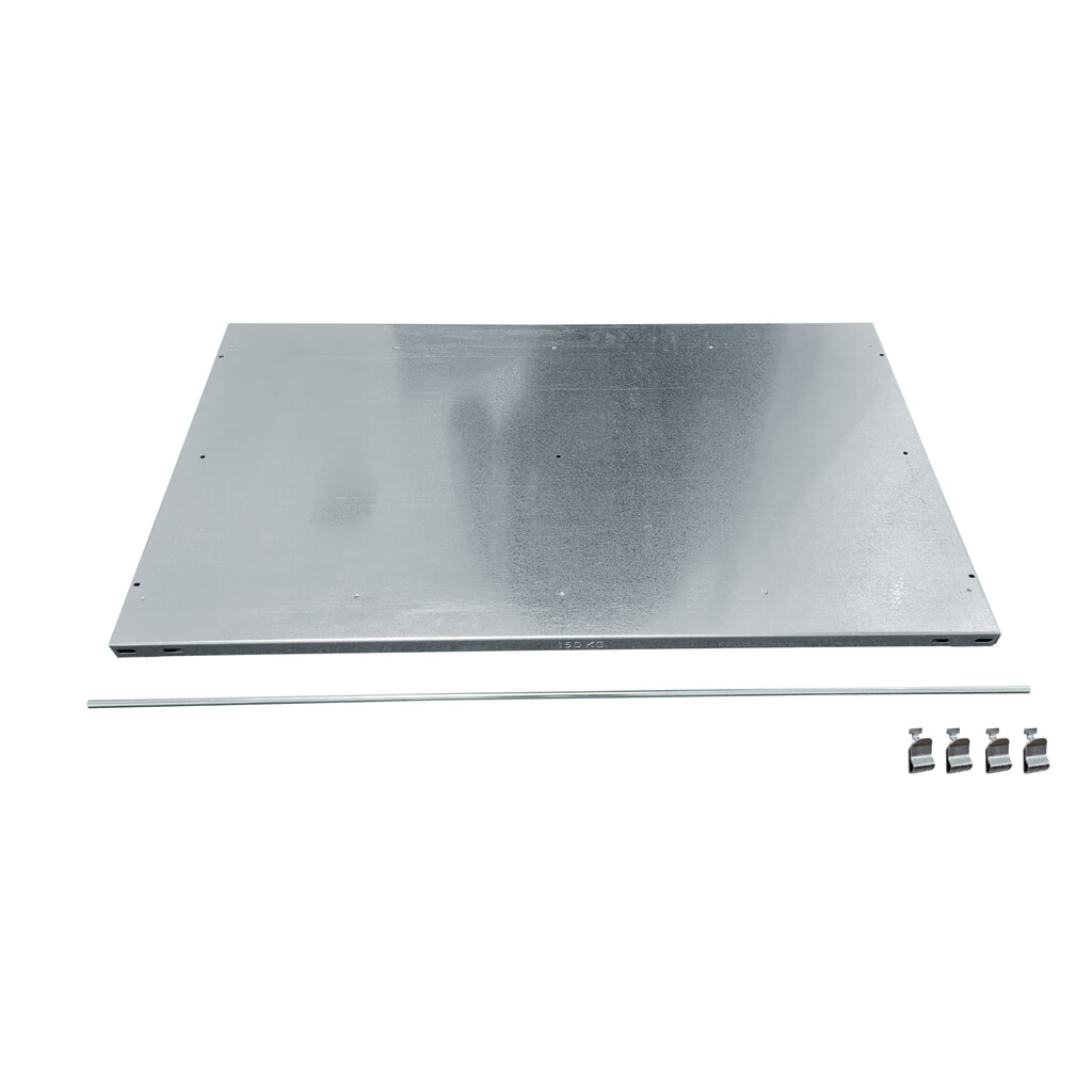 Tablette supplémentaire pour étagère à dossiers SCHULTE système enfichable avec butées finales/centrale, lxP 1 000 x 600 mm Illustration du produit: Tablette supplémentaire pour étagère à dossiers SCHULTE système enfichable avec butées finales/centrale, lxP 1 000 x 600 mm